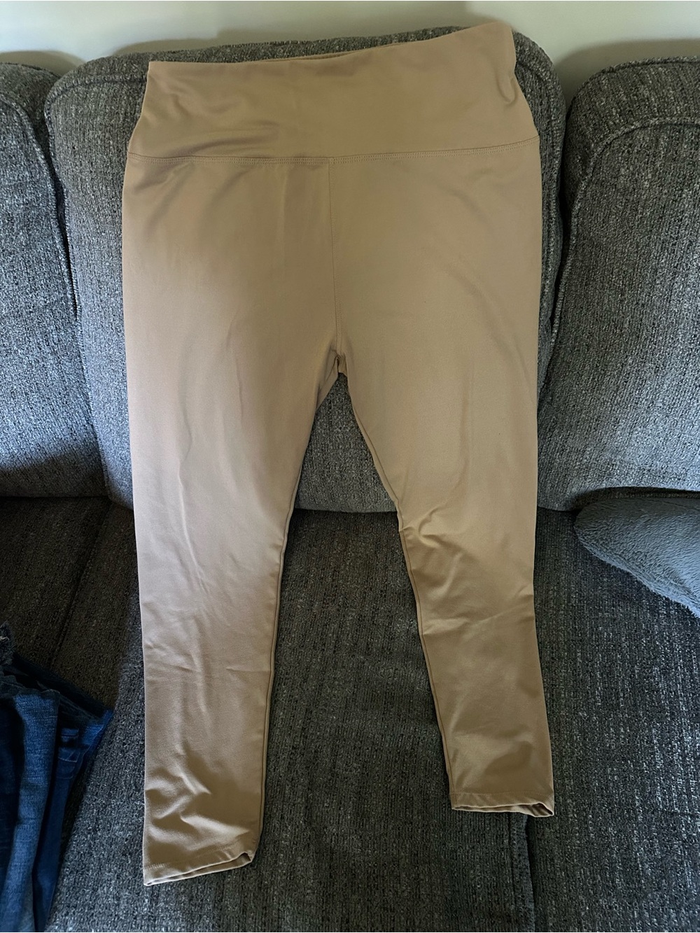 Amazon Beige High-Waist Leggings